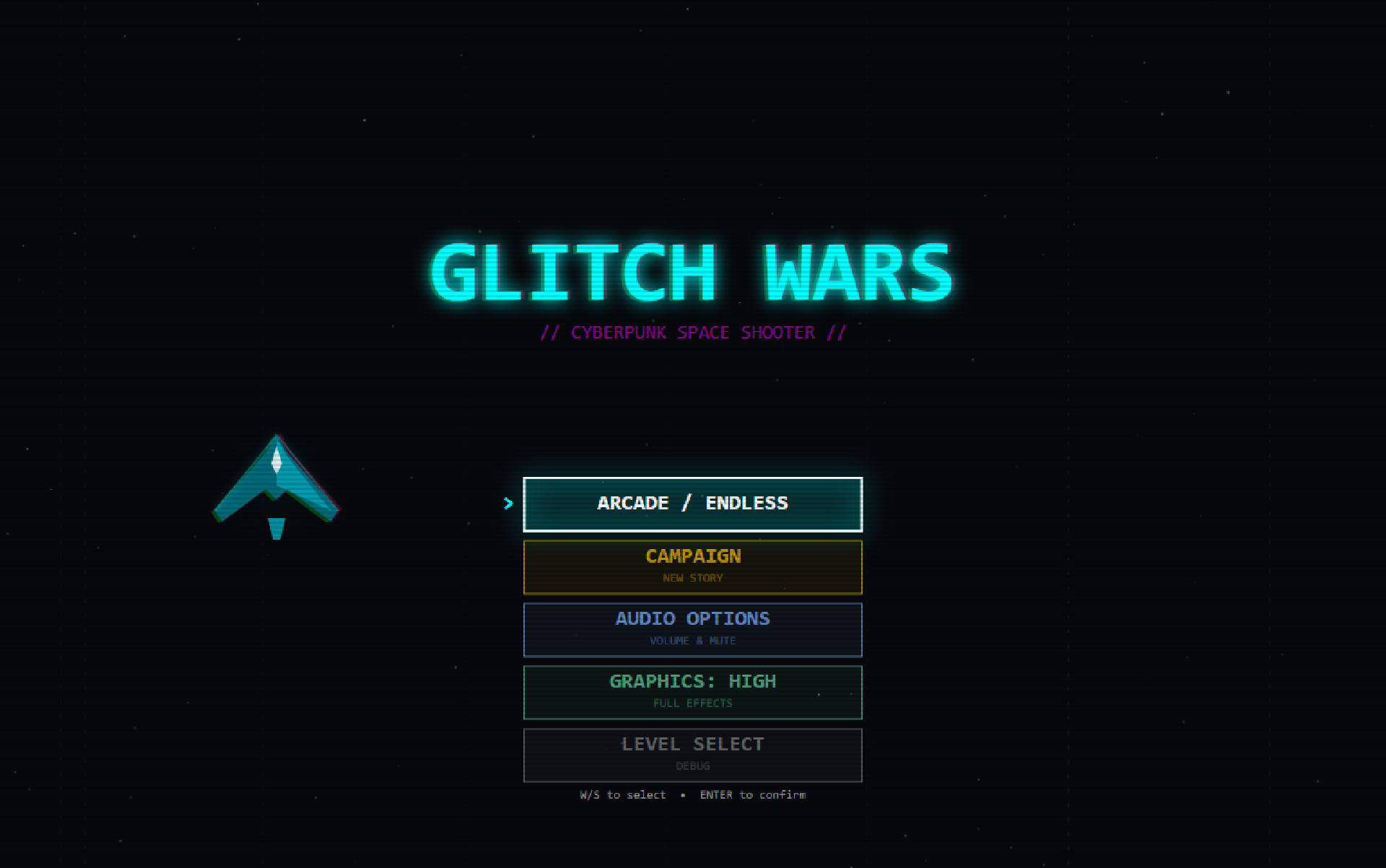 Glitch Wars title screen